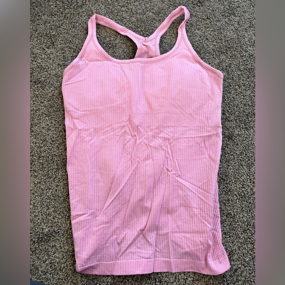 Ebb to the street lululemon pink tank top.